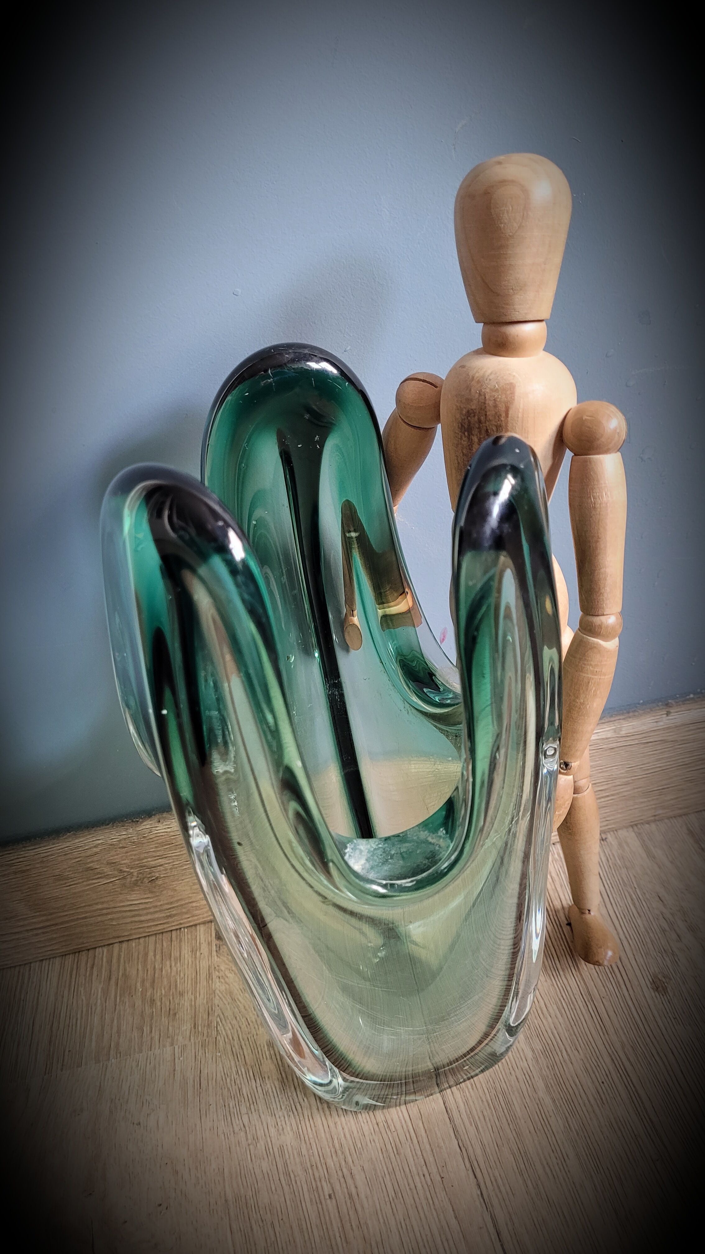 Green Murano vase