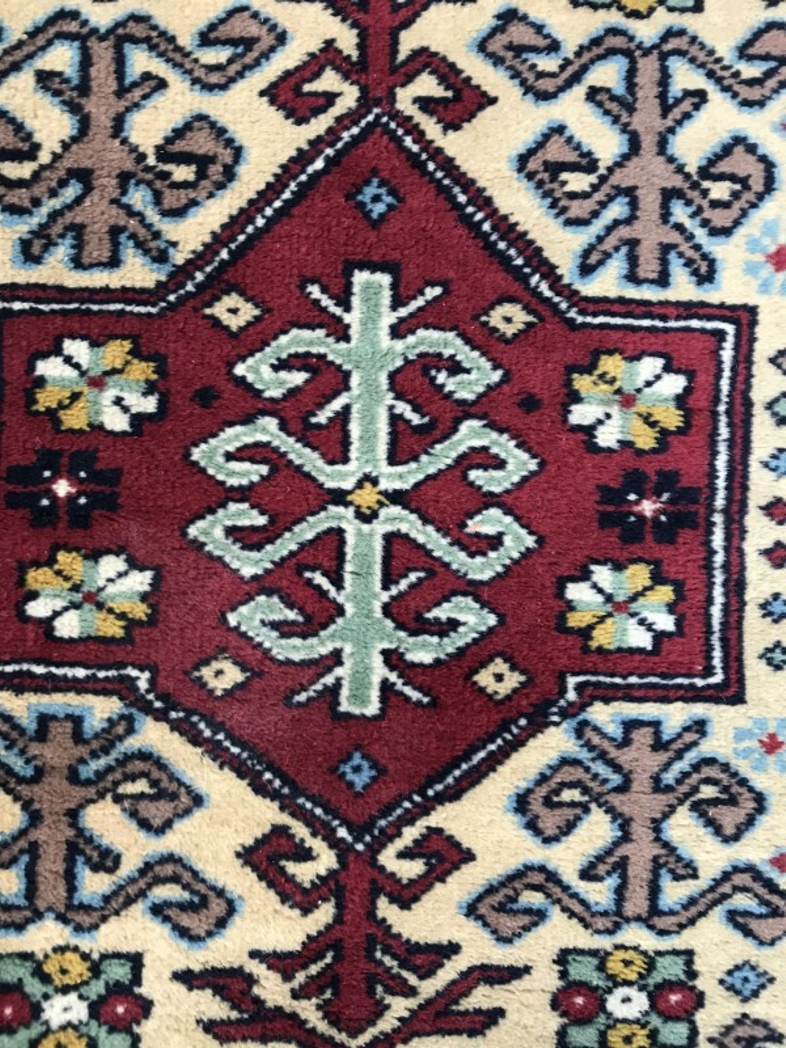 Carpet vintage caucasian chirwan done hand 75 x 120 cm
