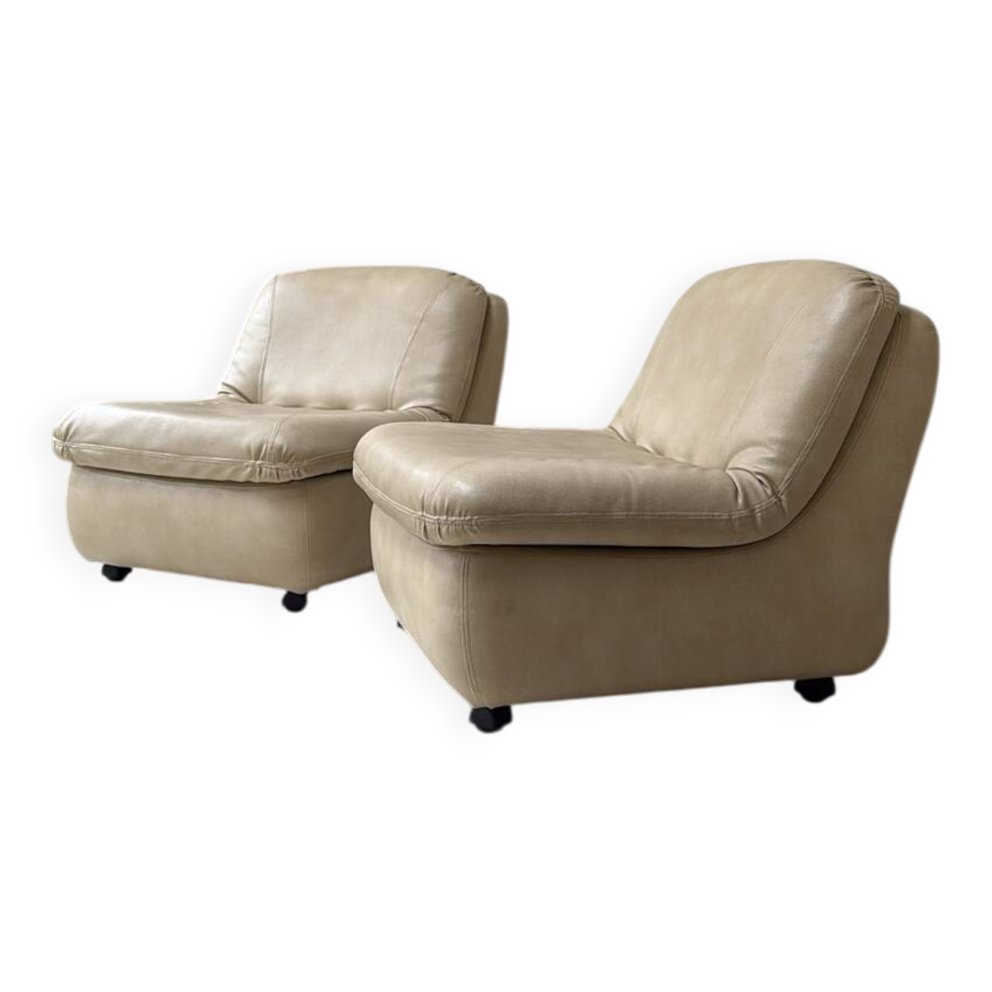 Set of two imitation leather armchairs by Jo Otterpohl for COR