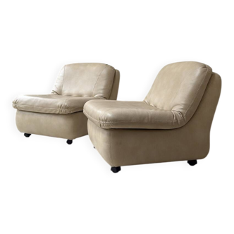 Set of two imitation leather armchairs by Jo Otterpohl for COR