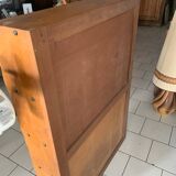 Vintage brutalist oak bookcase