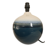 Blue spherical ceramic lamp bases