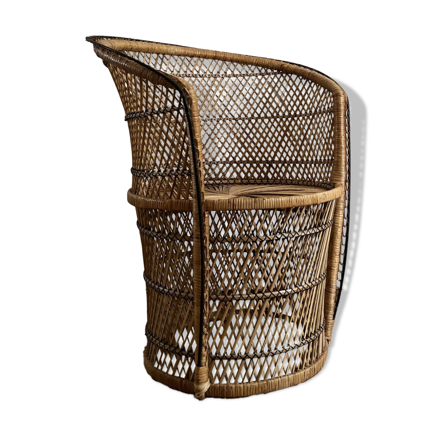 VINTAGE PALM TREE ARMCHAIR IN BURI