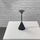 Vintage candlestick in green marble and brass