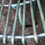 Green patinated iron garden bench