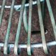 Green patinated iron garden bench