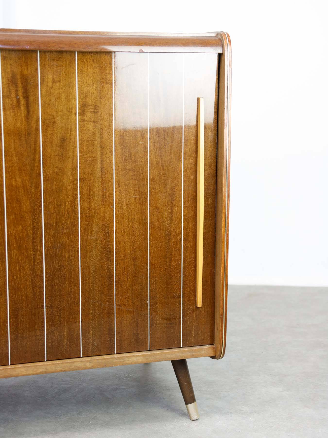 Mid-Century Modern Turntable & LP Sideboard, 1960s