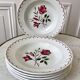 Set of 6 hollow plates Badonviller with flowers 30s