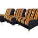 Fauteuil vintage à rayures orange space age / fauteuil une place