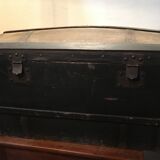 Black fabric top travel trunk