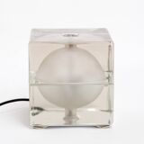 Alessandro Mendini “Cubosfera” Table Lamp Metal Crome Glass 1968 Italy
