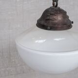 Two tone mid-century french pendant light