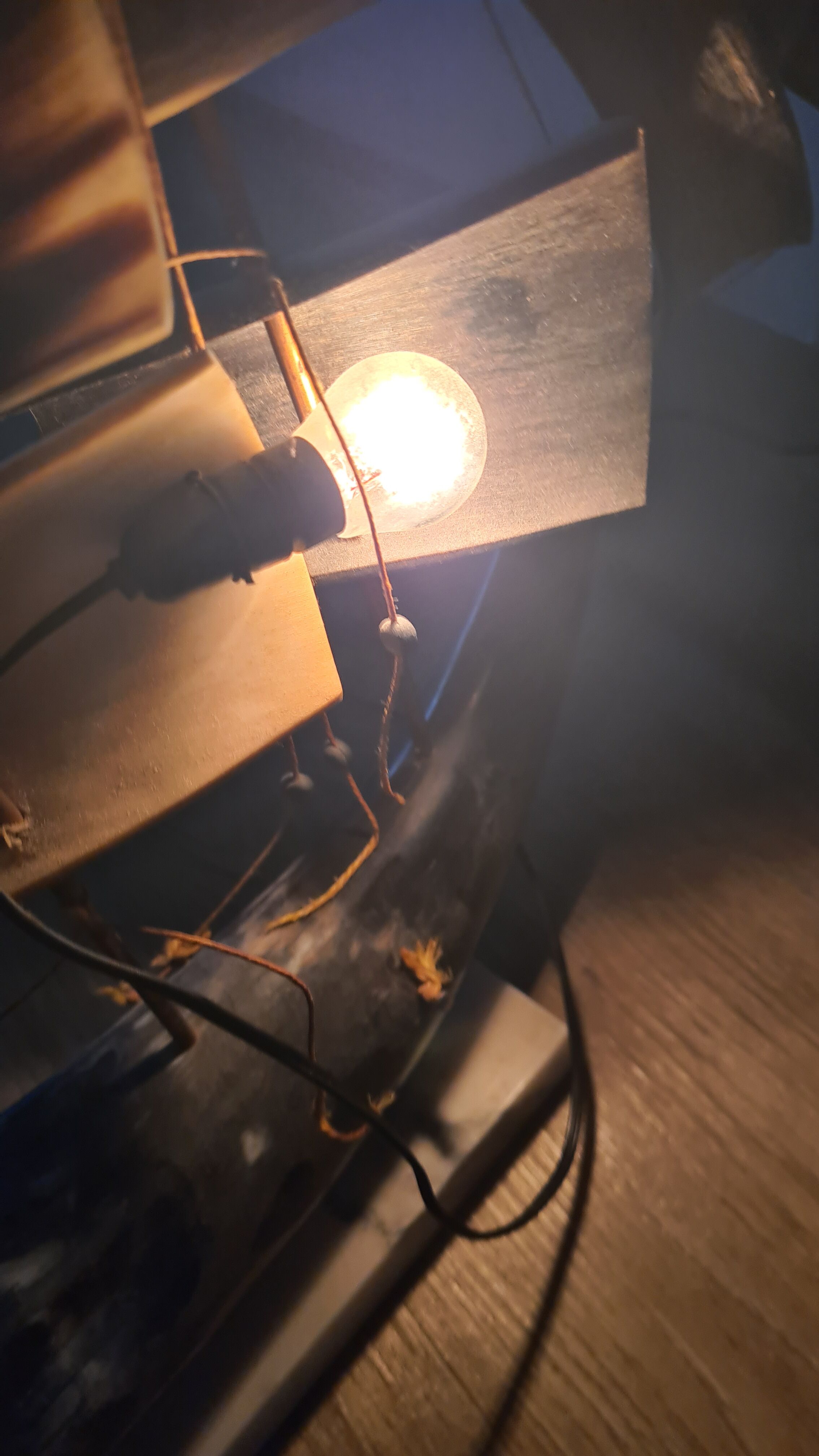 Bovine horn boat lamp
