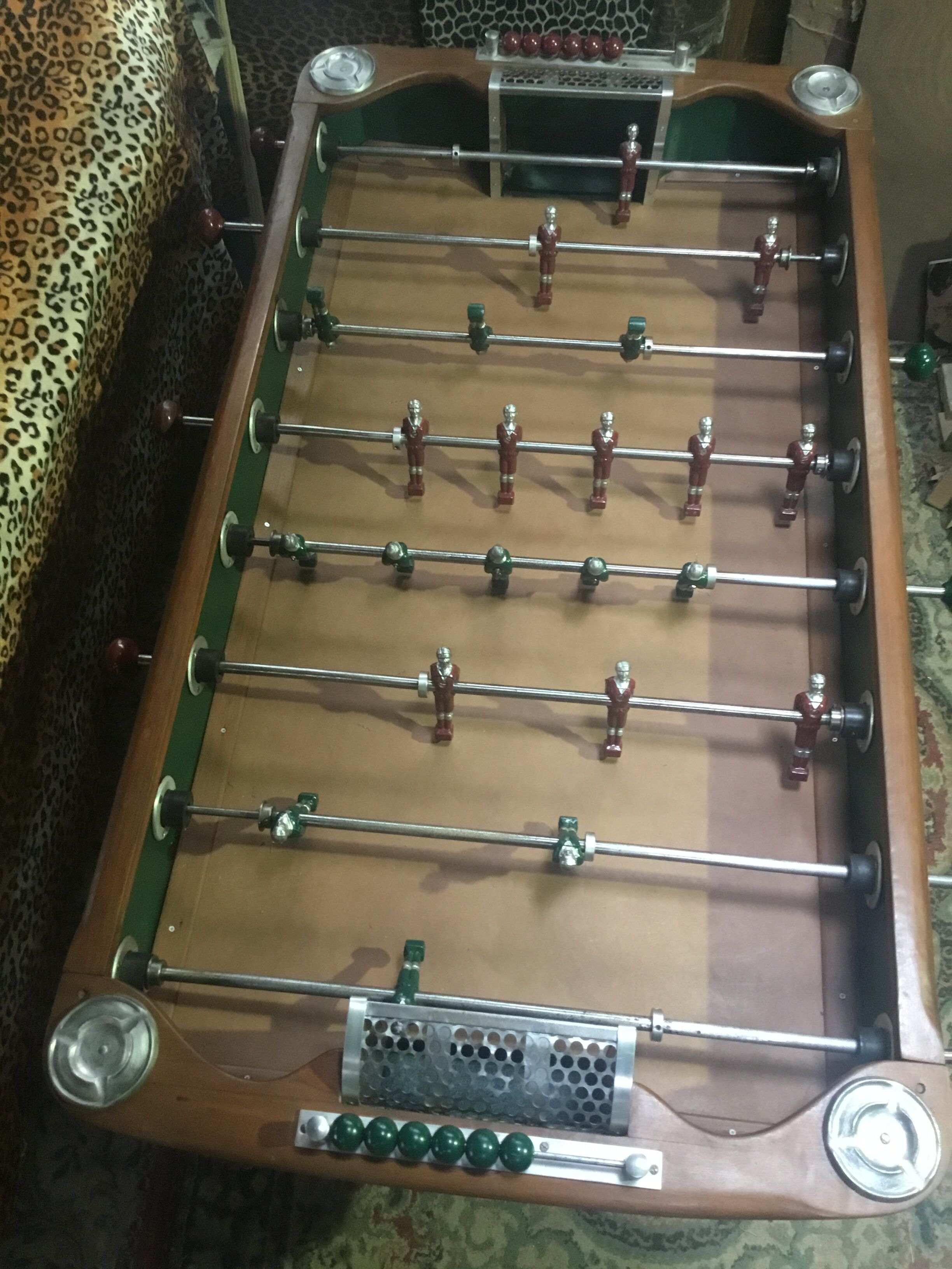 Bussoz Champion table football in oak completely restored by Babylon