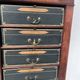 Louis Philippe period cabinet in mahogany veneer, 19th century.