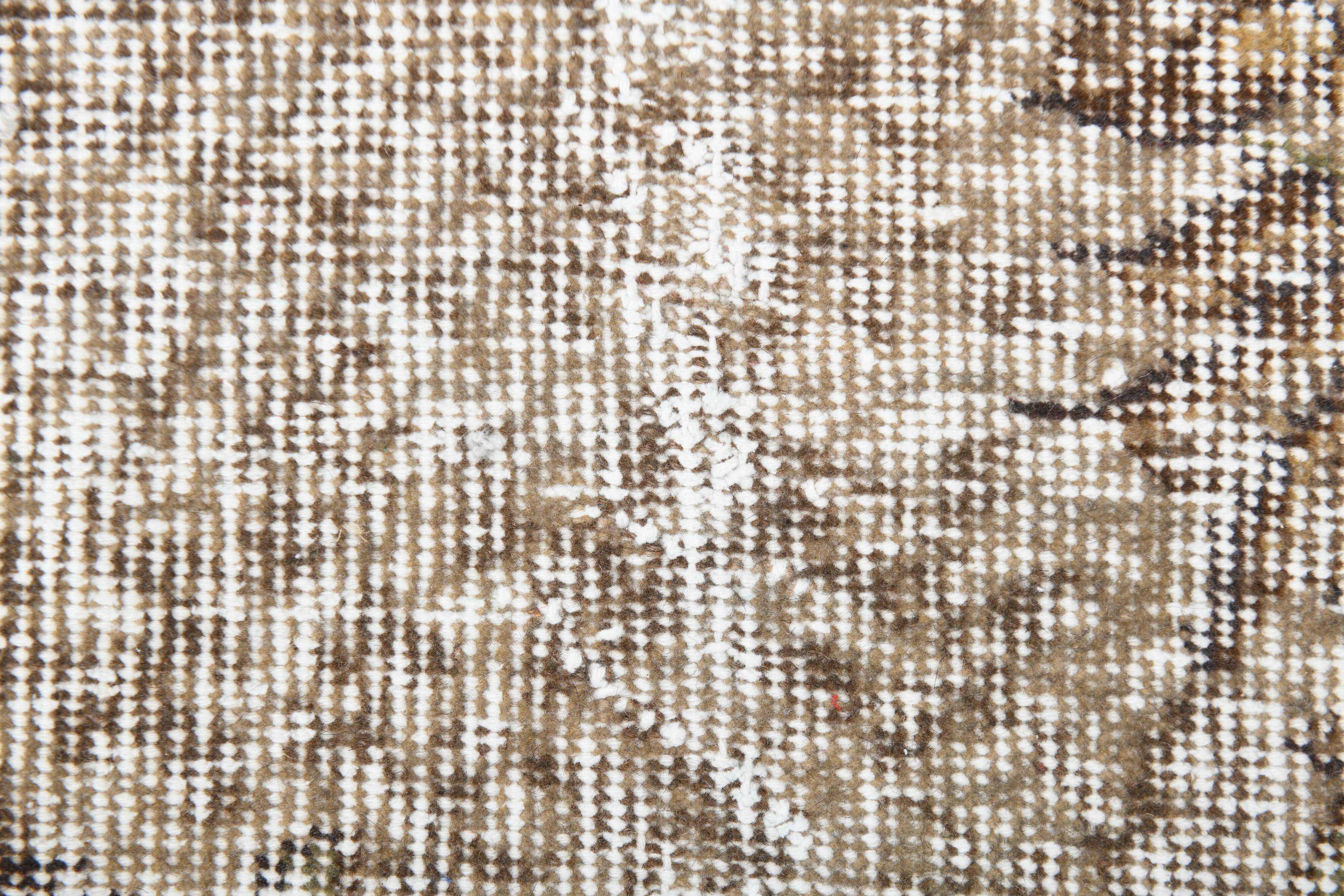 178x295Cm Persian Area Rug, Turkish Antique Rug, Faded Brown Vintage Rug