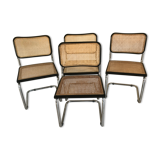 Suite de 4 chaises Marcel Breuer modèle cesca b32