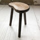Handcrafted oak bean-shaped stool