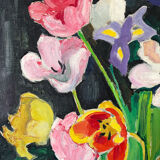 Spring bouquet, oil on canvas signed Pierre Fillette