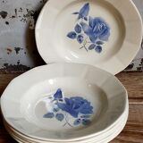 Six earthenware plates of Digoin and Sarreguemines 40s