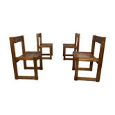4 pine chairs