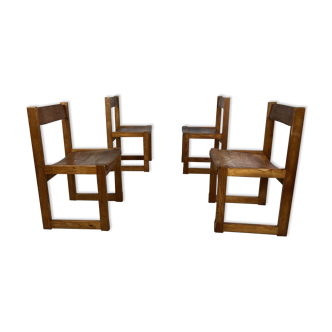 4 chaises en pin