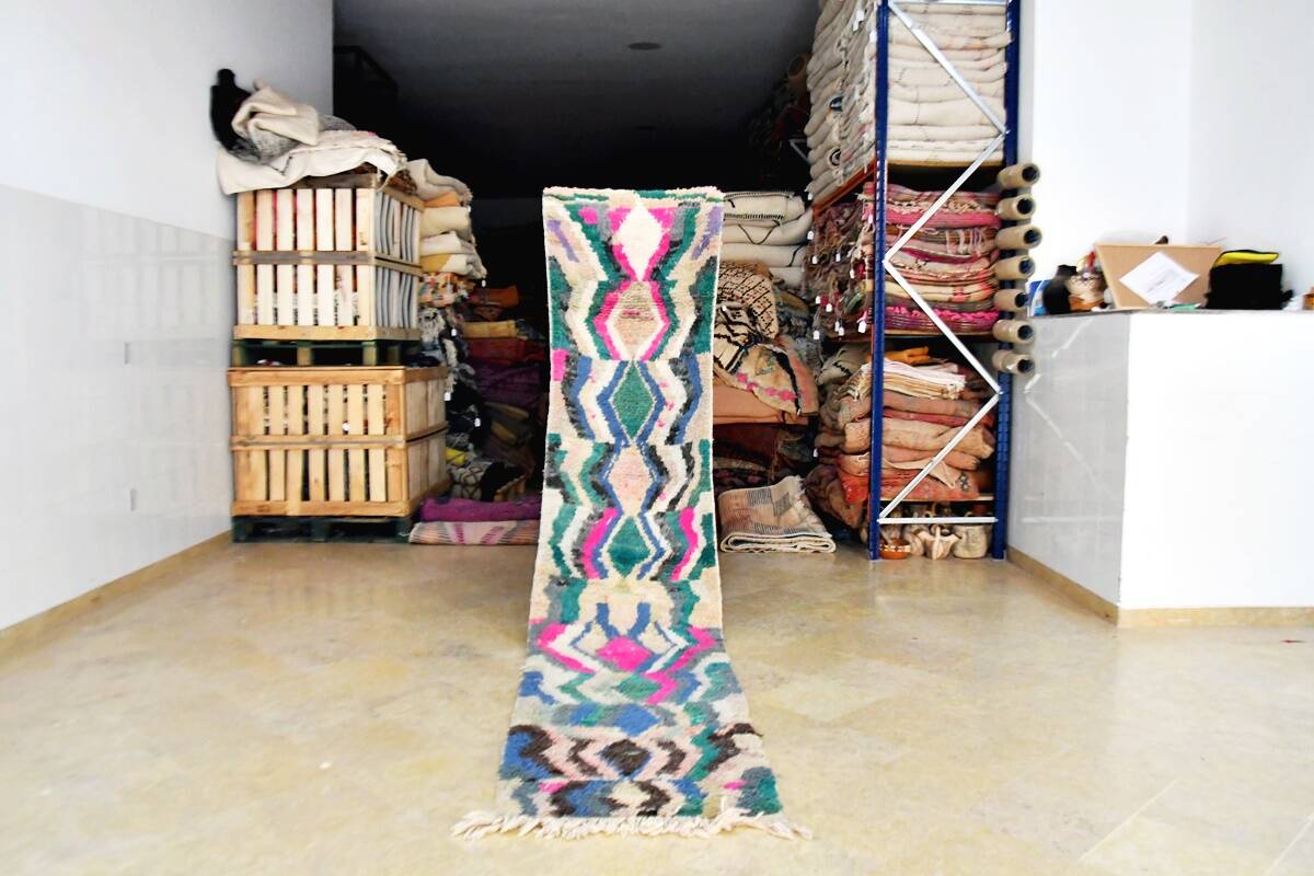 Moroccan Berber carpet hallway Boujaad 330 x 70 cm new
