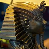 Pharaoh lamp 7 brass marble at Maison Jansen & Deknudt lighting