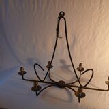 grand lustre en fer forgé / années 60