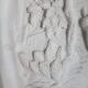 Large Chinese resin dish, sculpted motifs, signed