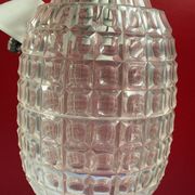 Lustre abat-jour en plexi/plastique avec effet optique géomértrique vintage