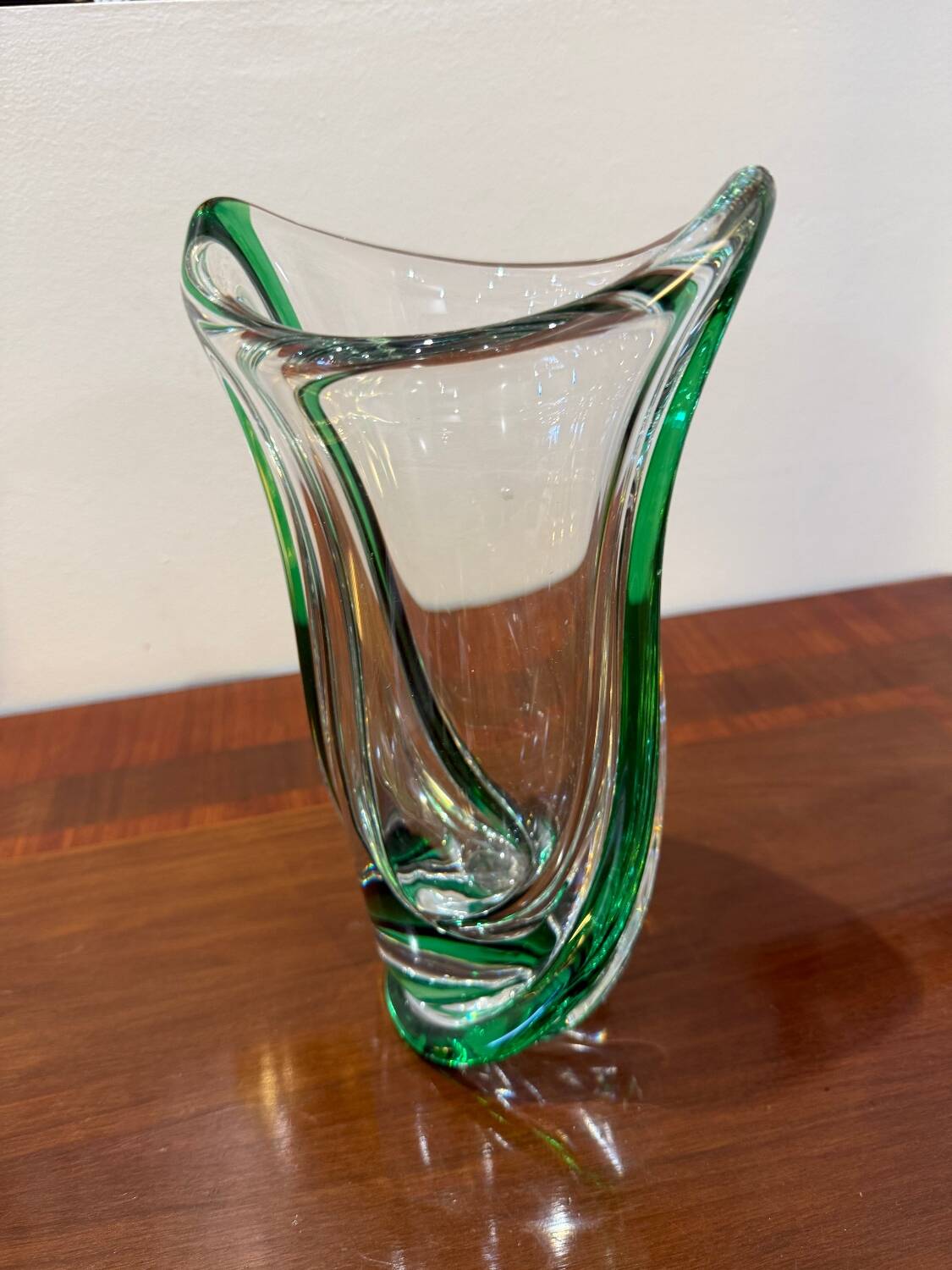 Twisted crystal vase Saint Louis