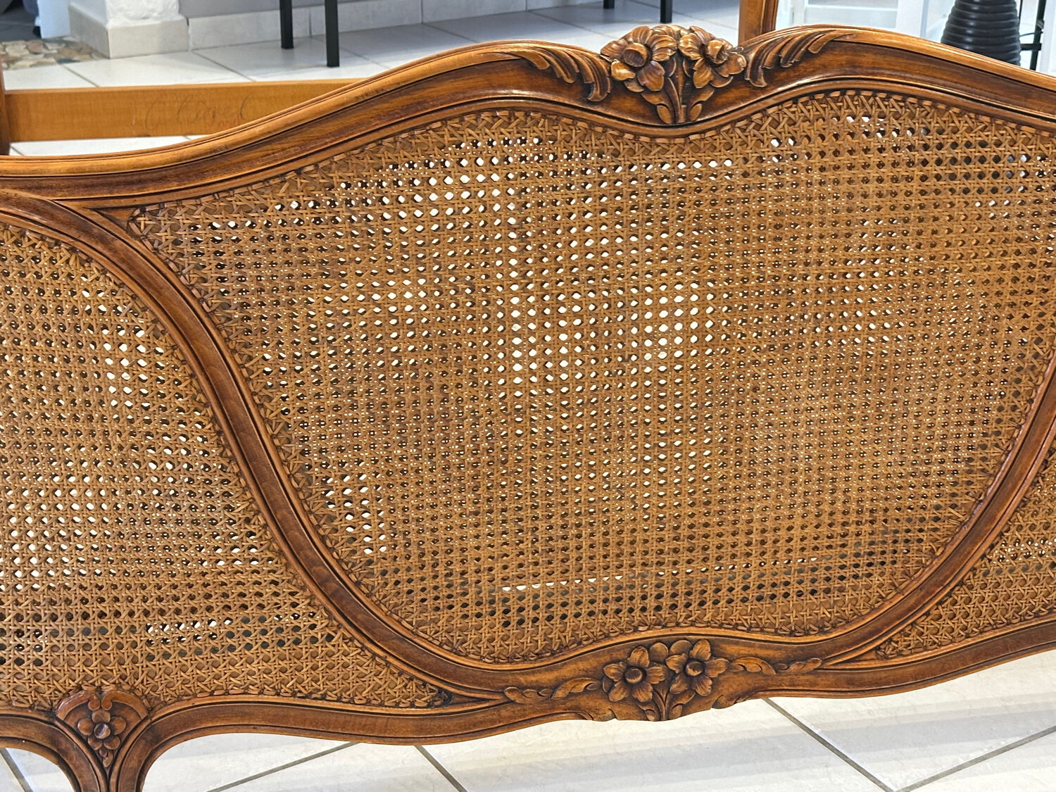 Lit basket in caning Louis XV style 1950
