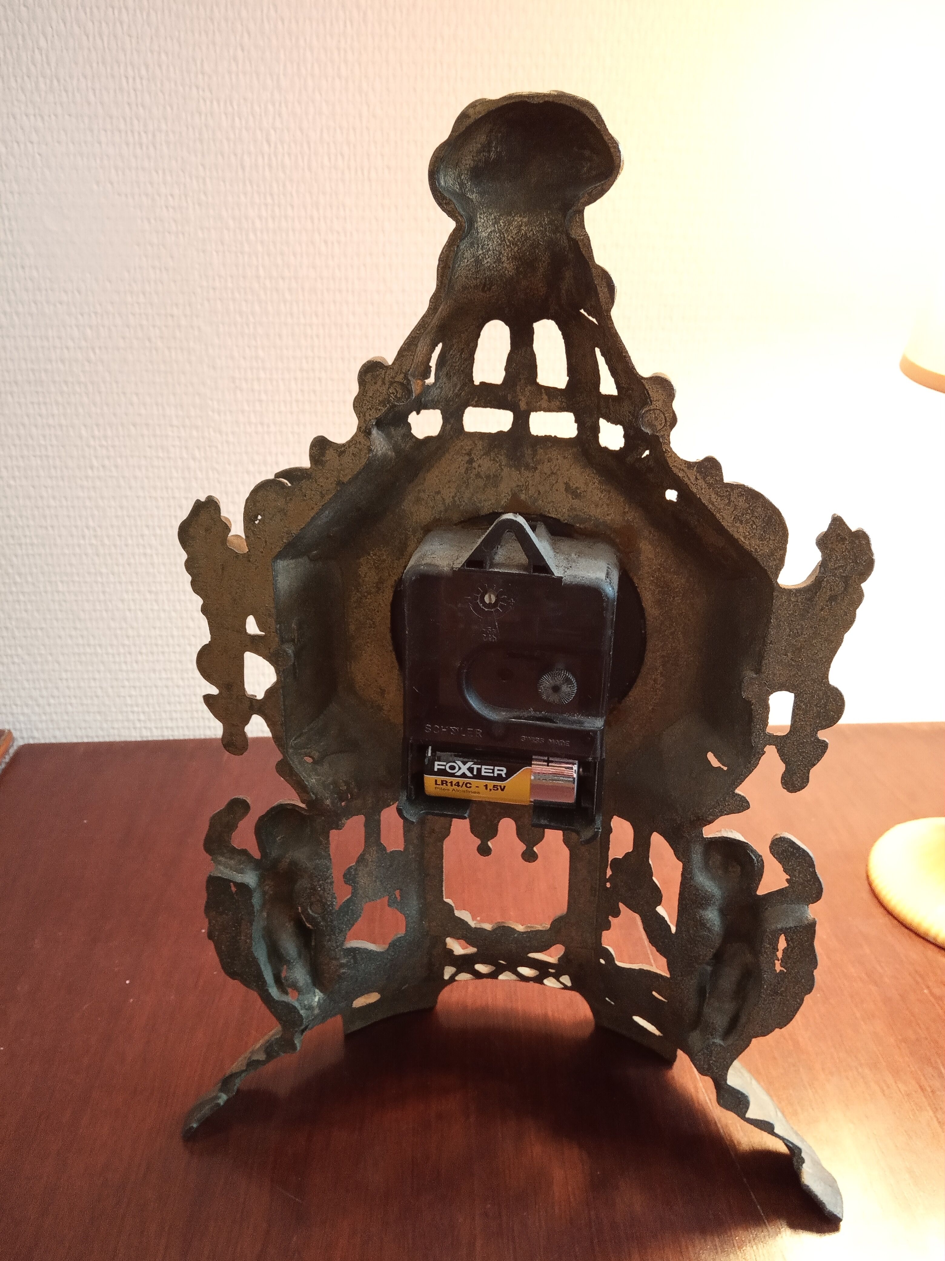 Swiss clock to be placed in brass