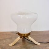 Mid-century table lamp from the 1970s, brass and glass, E27