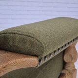 1970s, Danish armchair, original condition, wool, solid oak wood.
