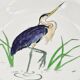 Gien service model birds in polychrome earthenware hand painted