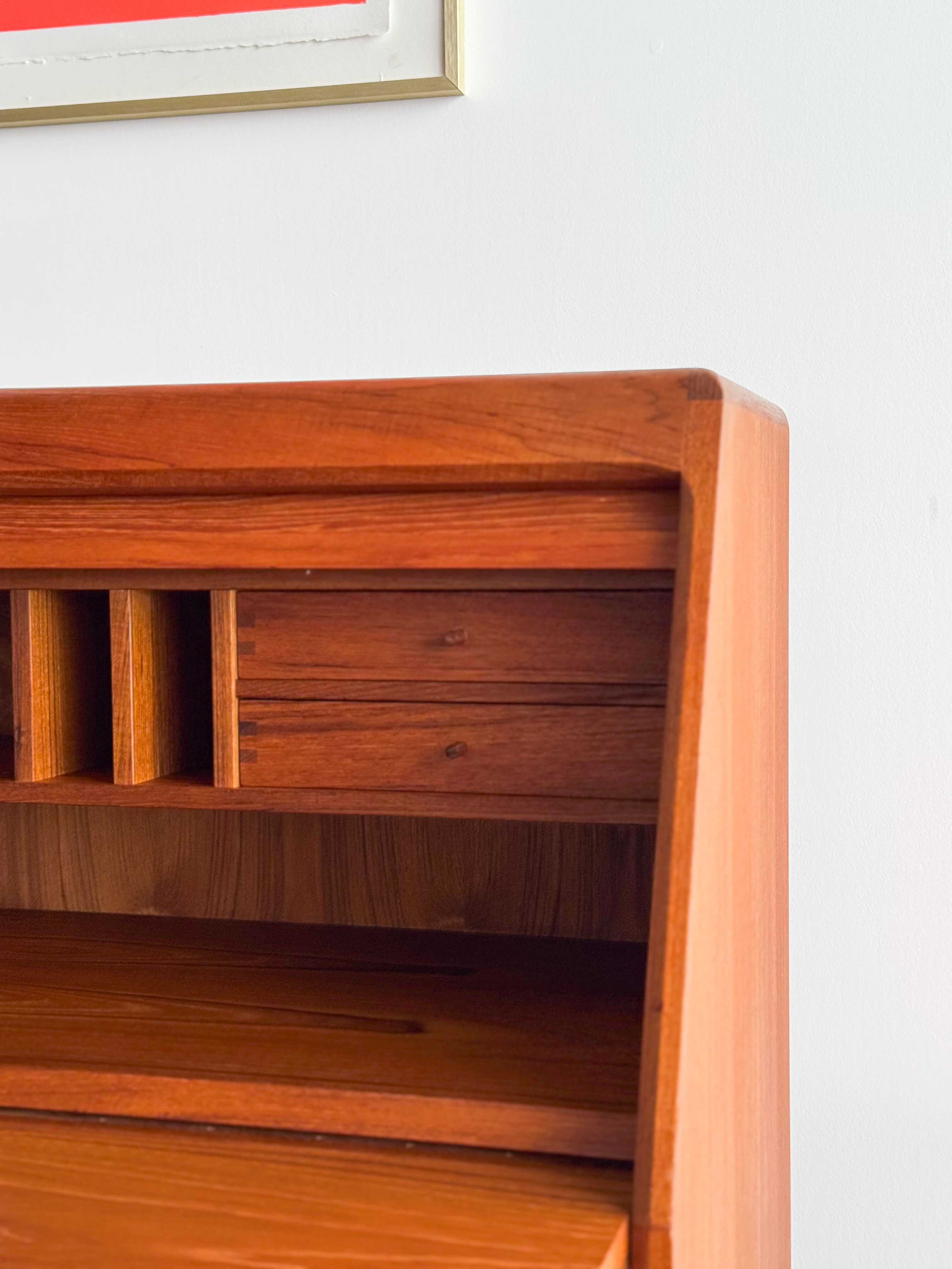 Teak Secretary Dyrlund Denmark Mid Century Desk