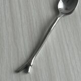 5 small silver metal spoons