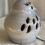 Lampe veilleuse en céramique zoomorphe d'Honoré Camos à Vallauris, chouette vintage 1960