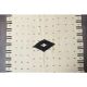 Tapis kilim en laine et coton beige turc vintage noué à la main 140x196