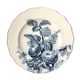 Ancien plat à gâteaux rond sur pied à décor imprimé en bleu BWM and Co. Brown Westhead Moore & Co -