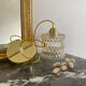 Vintage amber glass suspension globe