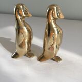 Golden brass penguins