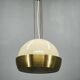 1970s NAPAKO Space Age Brass and Cream Pendant Light, Czechoslovakia