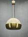 1970s NAPAKO Space Age Brass and Cream Pendant Light, Czechoslovakia