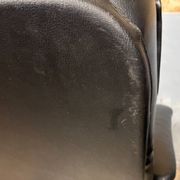 Chrome leather footrest in Danish design by Unico