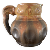Flamed stoneware pitcher signed Méténier, 1900