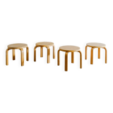 Vintage Finnish Children Stools by Alvar Aalto Produced by Artek, 1980s