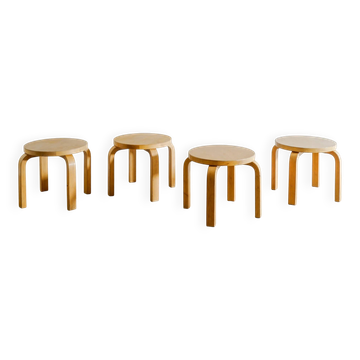 Vintage Finnish Children Stools by Alvar Aalto Produced by Artek, 1980s